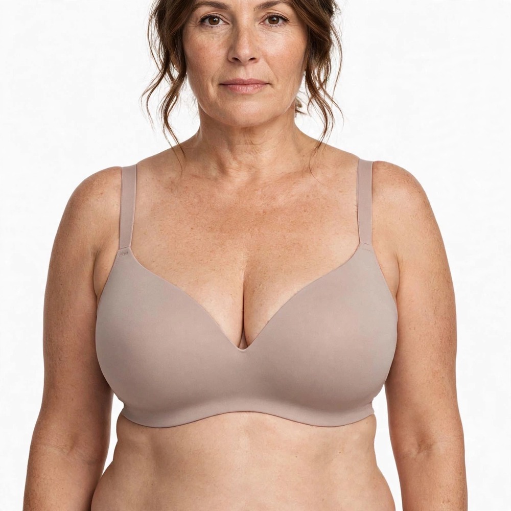 Soma Enbliss Wireless Bra 38DDD Full Coverage Comfort Everyday Nude Beige